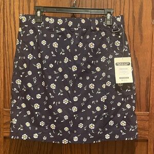 Duluth Trading Co Floral Navy Skort size S